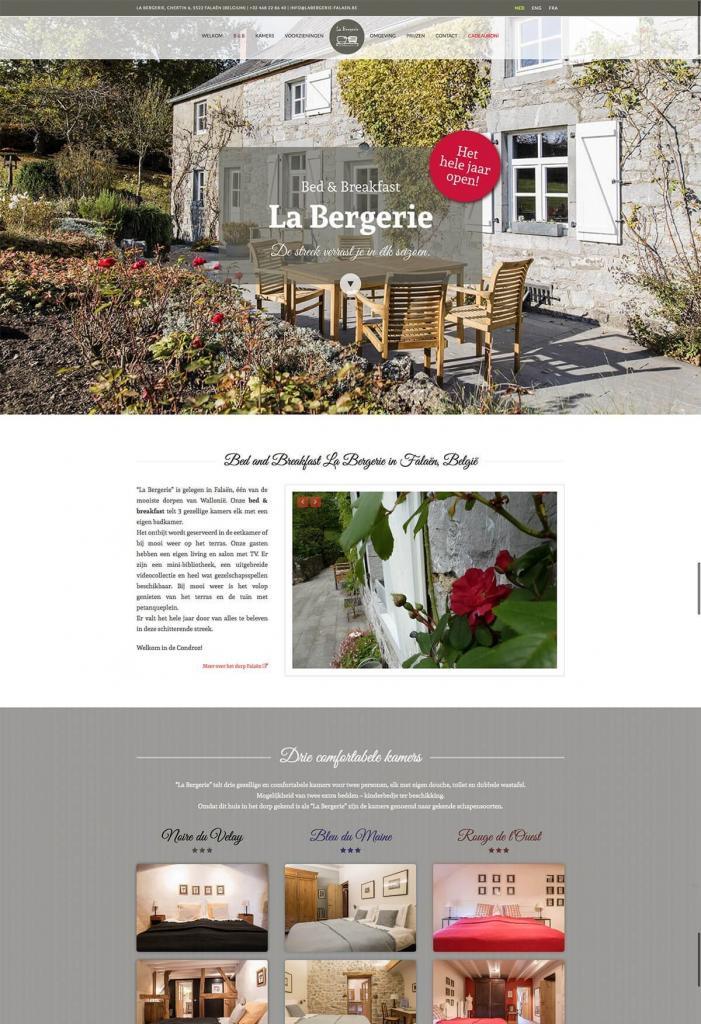 La Bergerie Falaen - Tevreden klant van BARNS KORTRIJK - website, e-shop, webshop, nieuwsbrief, bedrijfsfoto's kleine ondernemingen